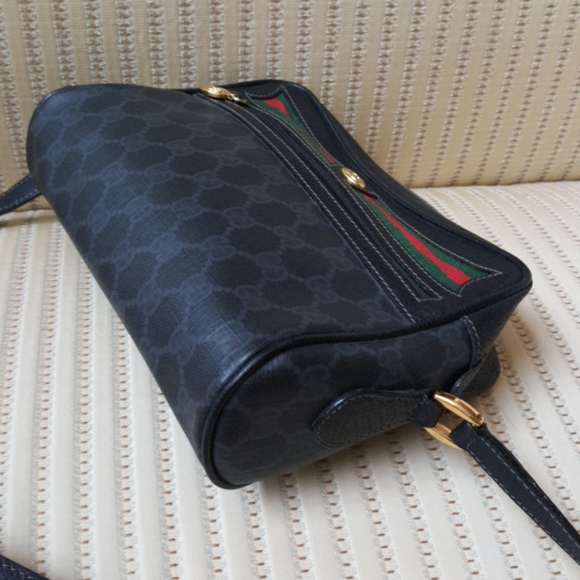 Gucci Black Coated Canvas Crossbody Camera Bag - Picture 6 of 15